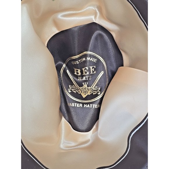 Vintage Godfather Dyna Felt Fedora Brown Hat W/ Feathers 7 1/8" Bee Hats U151 - Picture 7 of 9